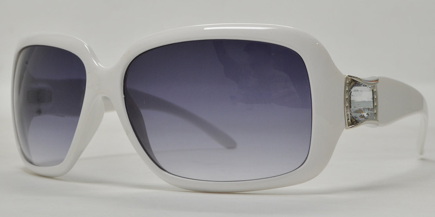 8440 - Women's Rectangular Fashion Sunglasses with Rhinestones