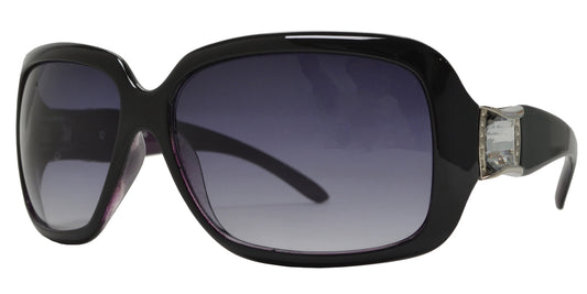8440 - Women's Rectangular Fashion Sunglasses with Rhinestones