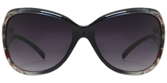 7777 - Rectangular Butterfly Plastic Sunglasses