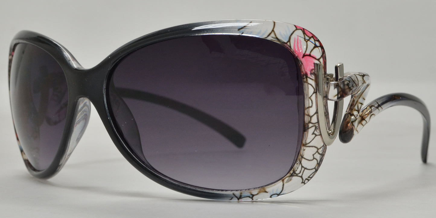 7777 - Rectangular Butterfly Plastic Sunglasses