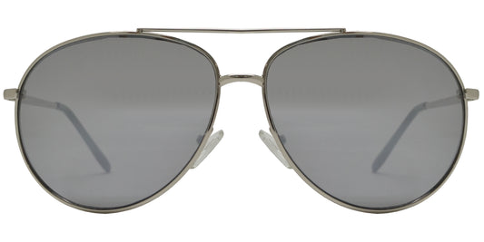 X 11083 - Metal Oval Shaped Sunglasses