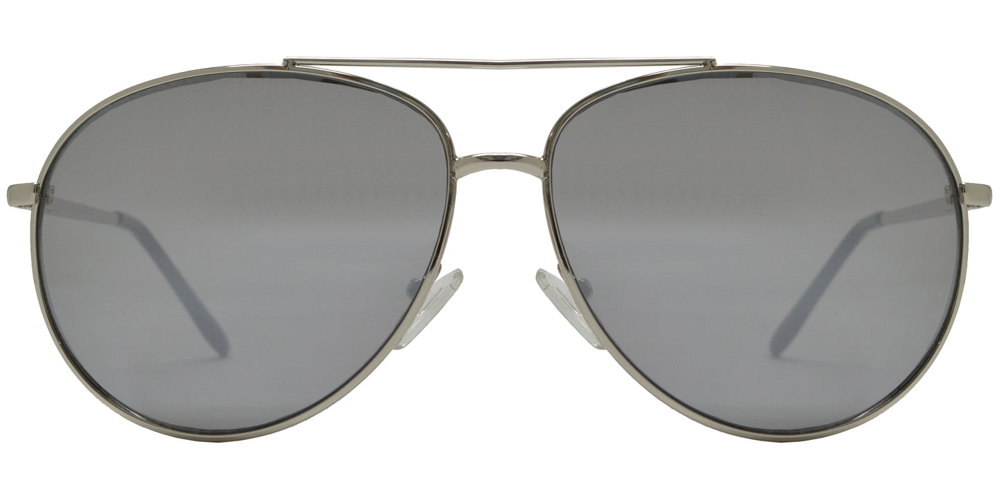 X 11083 - Metal Oval Shaped Sunglasses