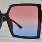 8004 - Plastic Square Butterfly Sunglasses with Flat Lens