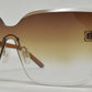 8008 - One Piece Cat Eye Plastic Rimless Sunglasses