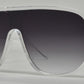 8894 - One Piece Plastic Flat Top Sunglasses
