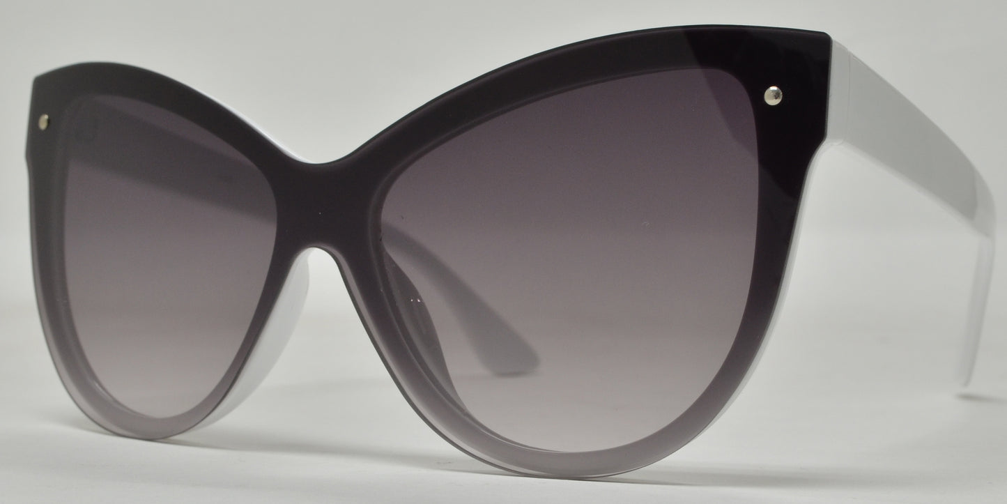 8906 - One Piece Cat Eye Plastic Sunglasses