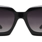 7674 - Rectangular Chunky Sunglasses with Cross Concho and Rhinestones