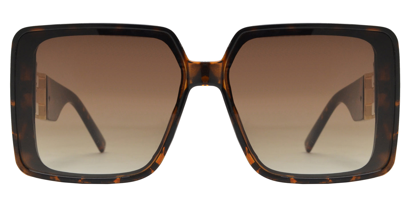 5194 - Square Flat Lens Plastic Sunglasses