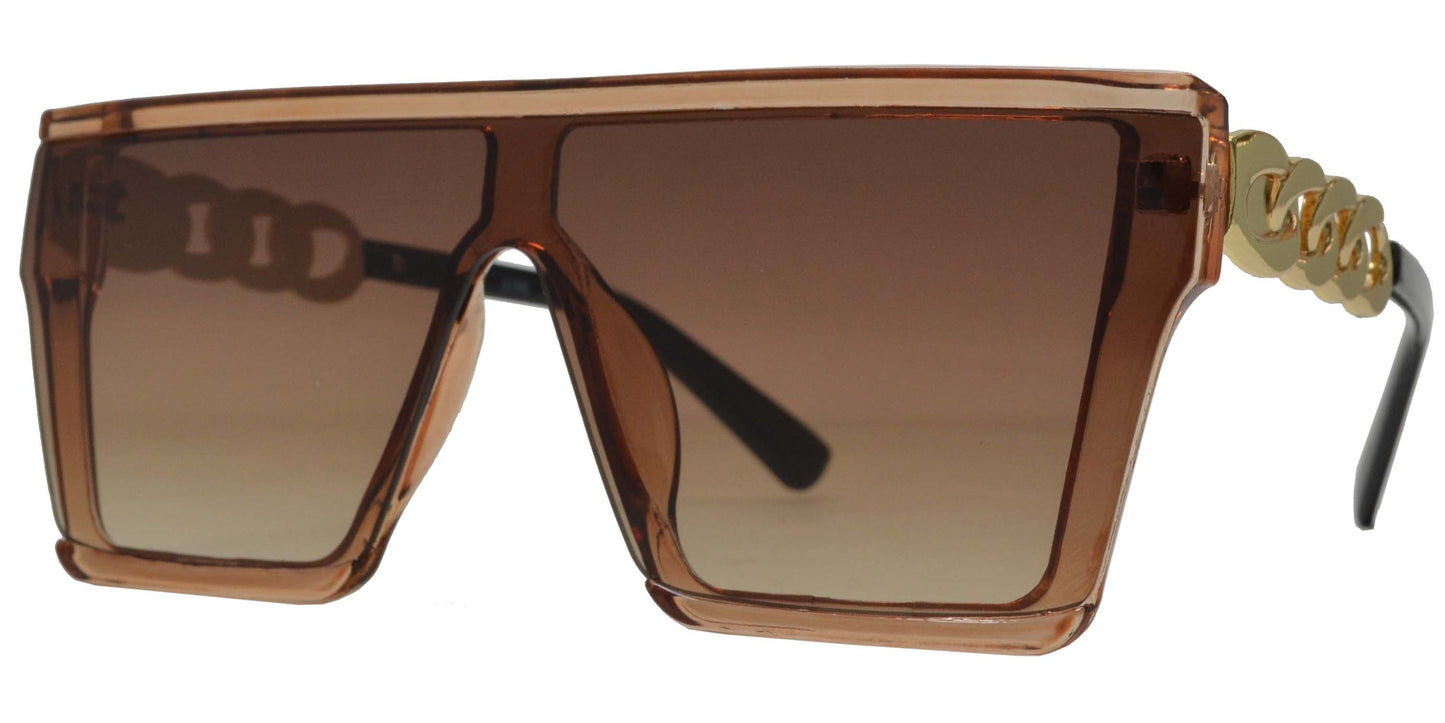 5190 - Plastic Flat Top Sunglasses with Flat Lens