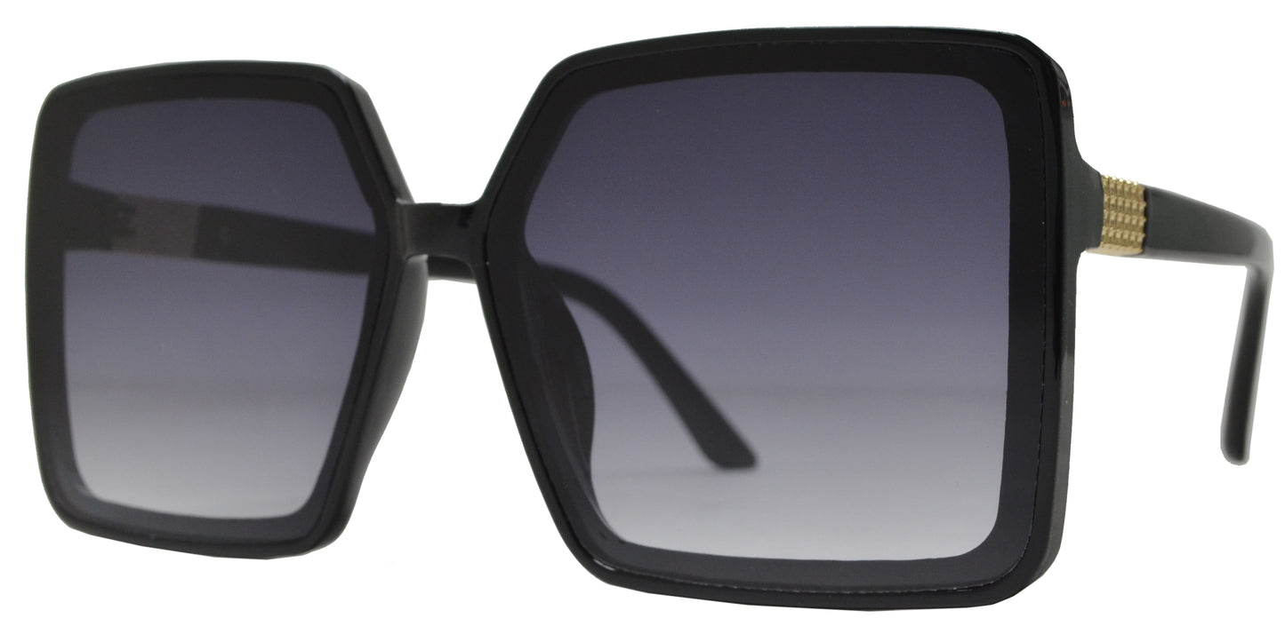 5188 - Plastic Square Sunglasses with Flat Lens