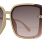 8935 - Square Plastic Sunglasses with Rhinestones