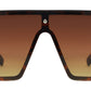 8946 - Plastic Flat Top One Piece Lens Sunglasses