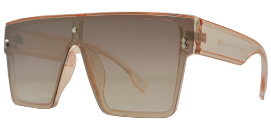 8946 - Plastic Flat Top One Piece Lens Sunglasses