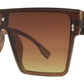 8946 - Plastic Flat Top One Piece Lens Sunglasses