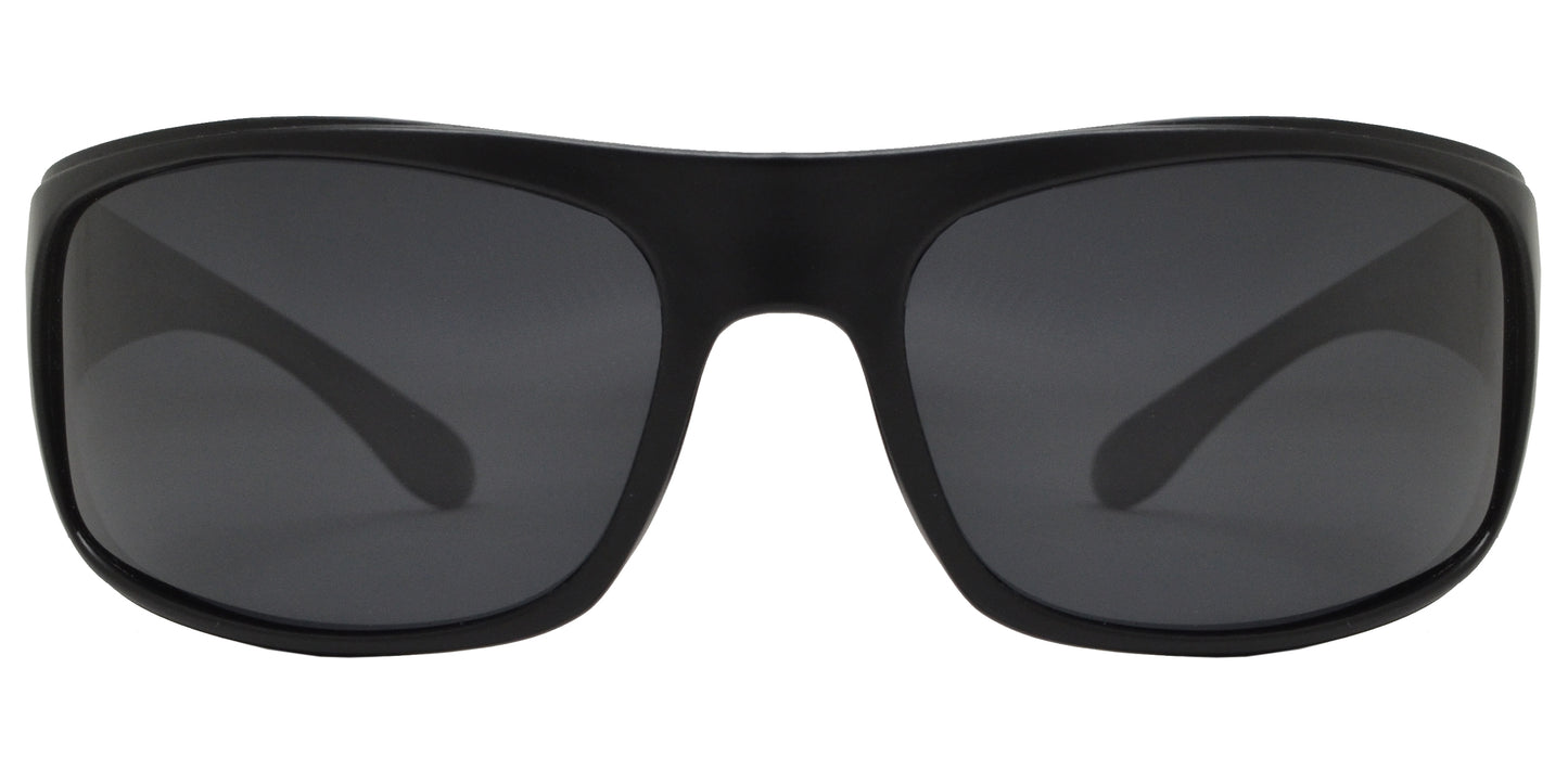 PL 7688 - Plastic Sports Wrap Around Polarized Sunglasses