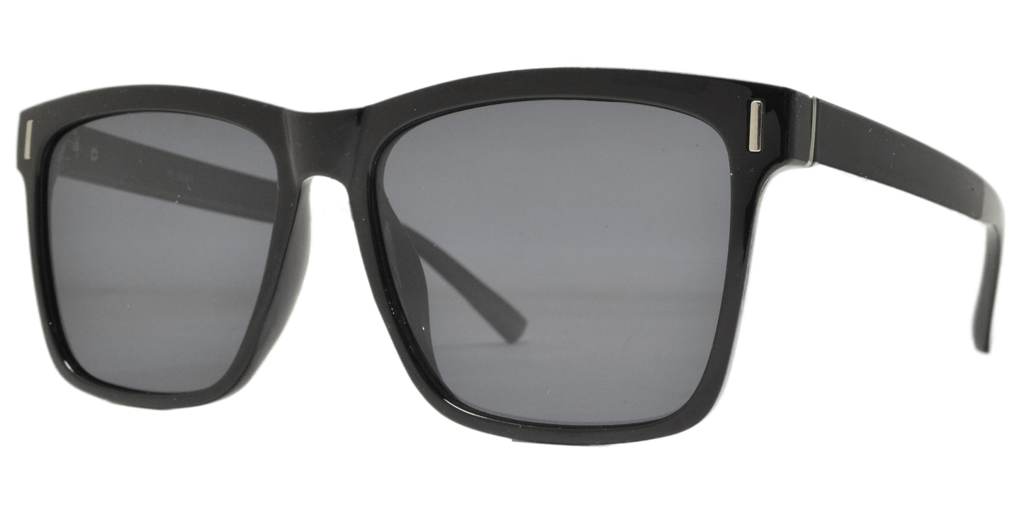 PL 8897 - Polarized Classic Rectangular Oversize Plastic Sunglasses with Flat Lens