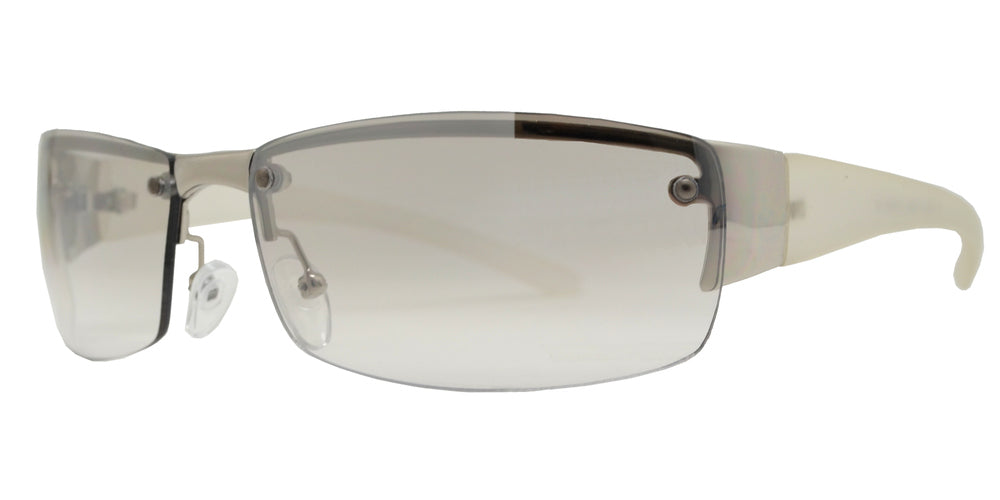Wholesale - X 11255 - Rimless Rectangular Wrap Around Metal Sunglasses - Dynasol Eyewear