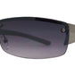 Wholesale - X 11255 - Rimless Rectangular Wrap Around Metal Sunglasses - Dynasol Eyewear