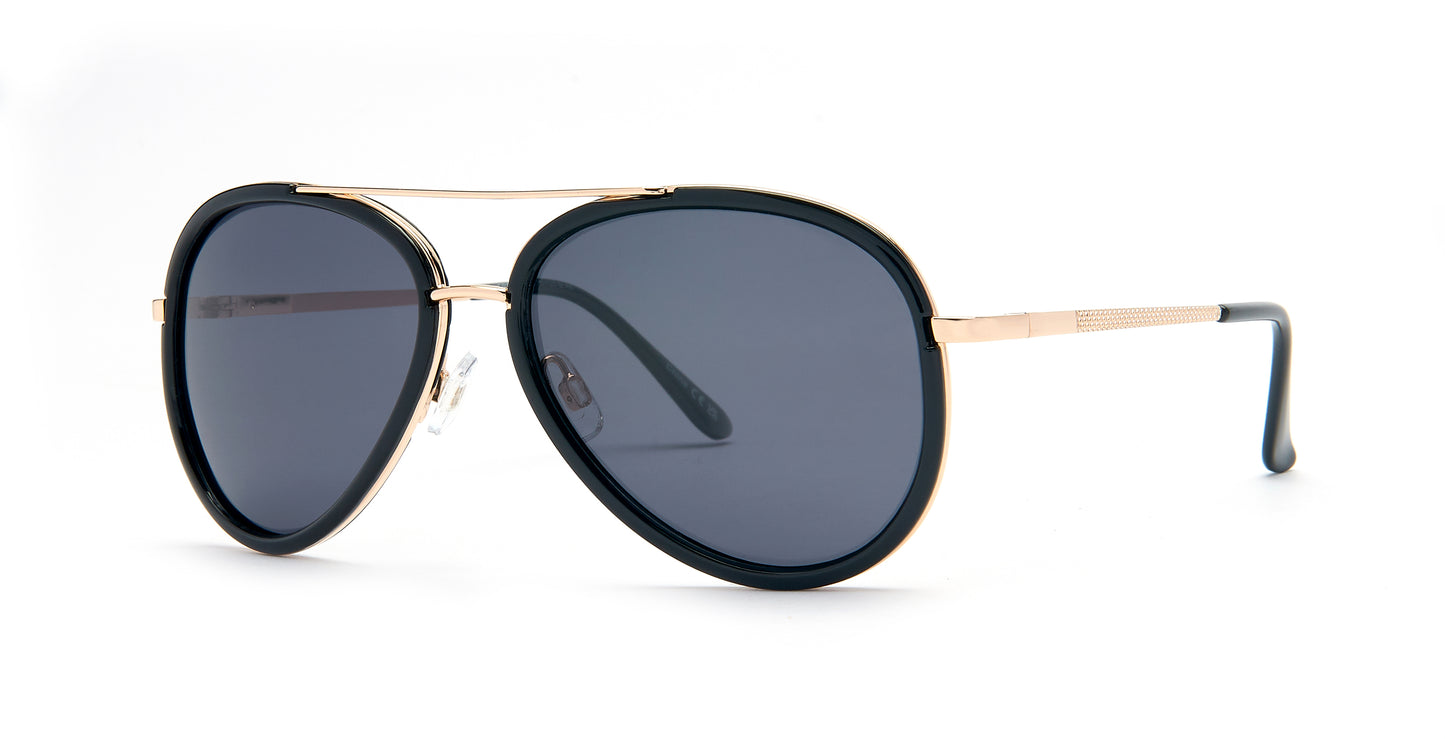 PL Hopper - Polarized Aviator Plastic Sunglasses