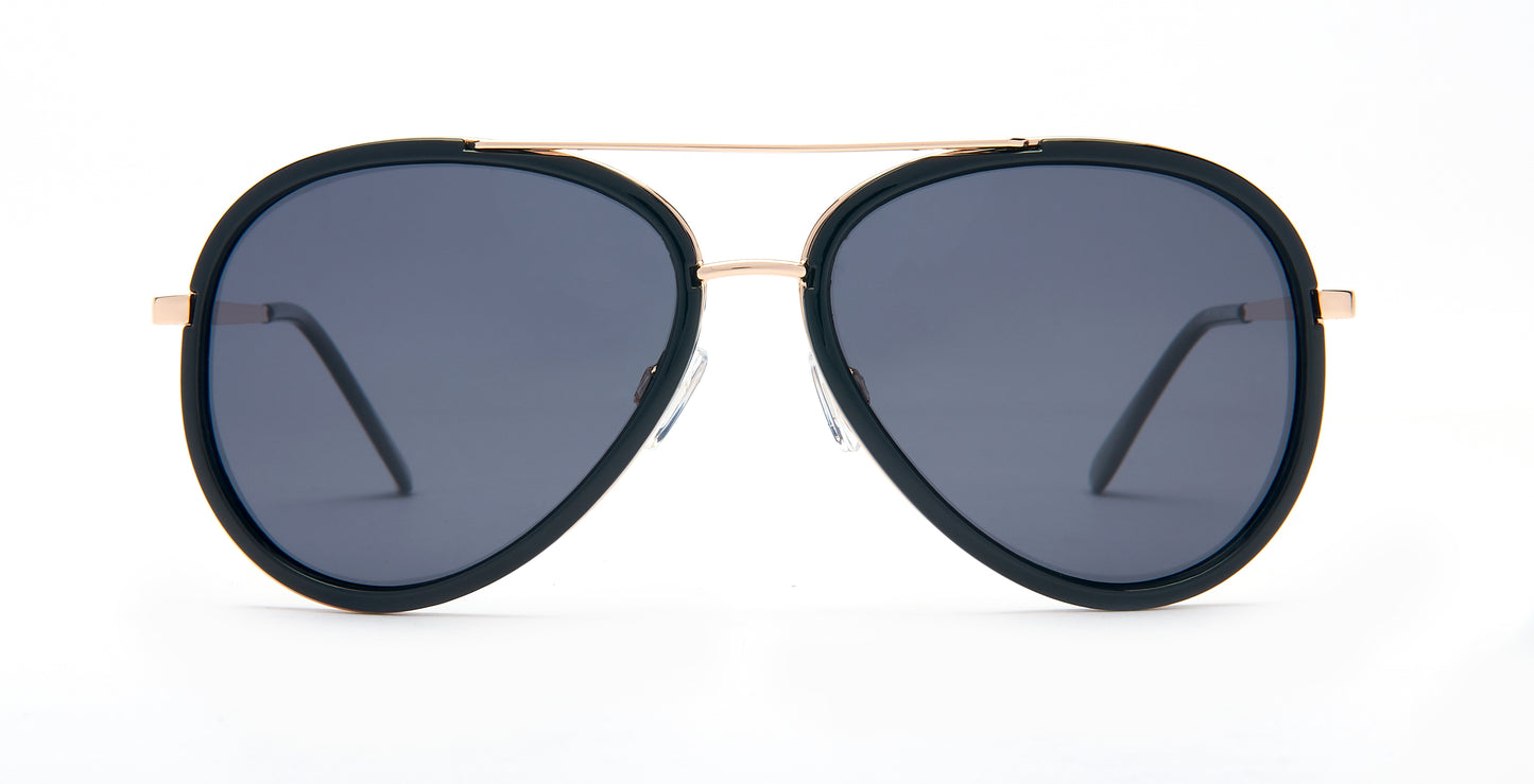 PL Hopper - Polarized Aviator Plastic Sunglasses