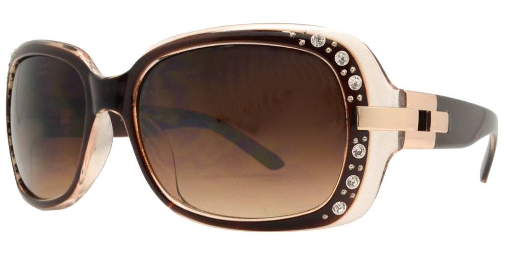 Wholesale - 7585 BX - Womens Fashion Sunglasses with Metal Accent and Rhinestones - Dynasol Eyewear