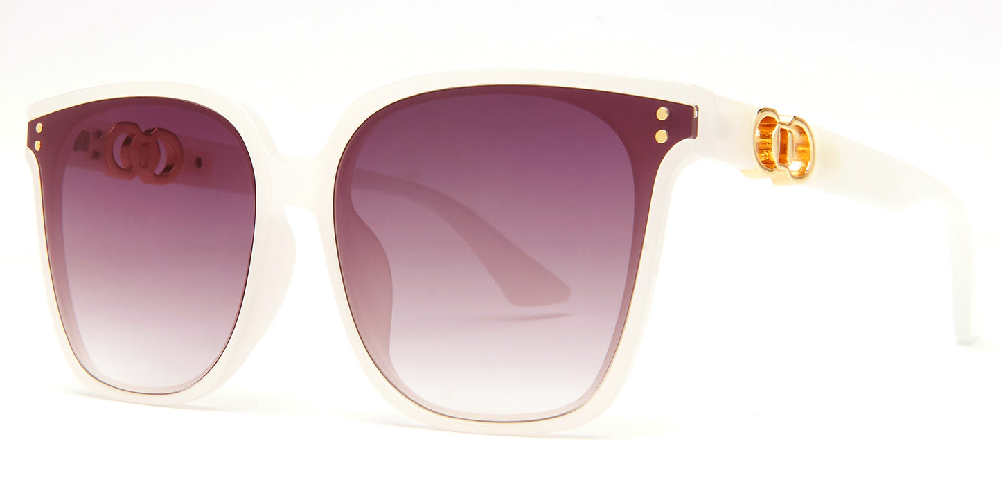 8998 - Plastic Sunglasses with Flat Lens