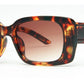 8997 - Plastic Rectangular Sunglasses with Flat Lens