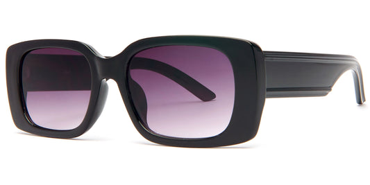 8997 - Plastic Rectangular Sunglasses with Flat Lens