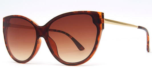 9000 - Plastic Cat Eye One Piece Lens Sunglasses
