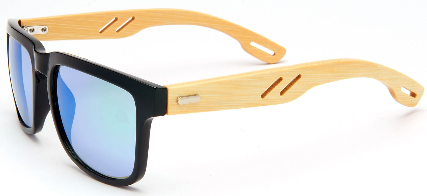 8020 Bamboo - Rectangular Bamboo Sunglasses