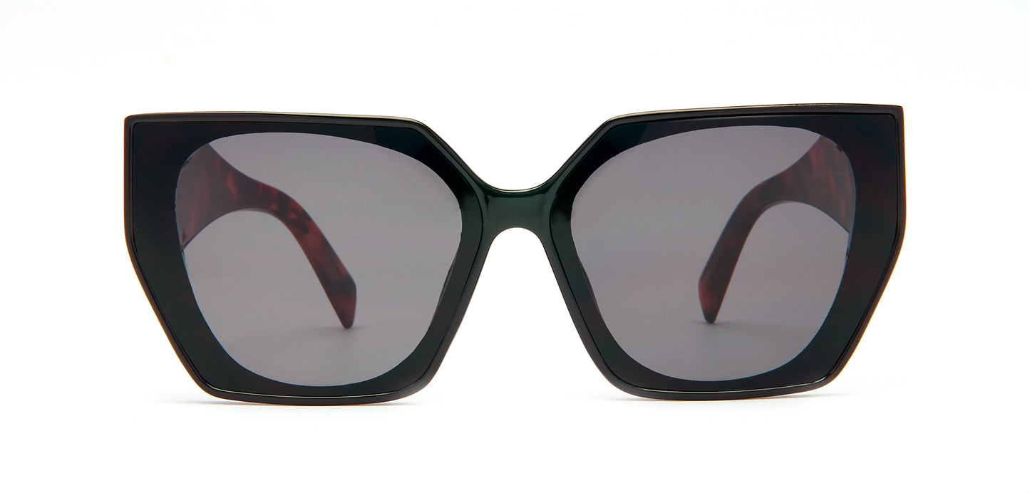 8994 - Plastic Angled Cat Eye Sunglasses