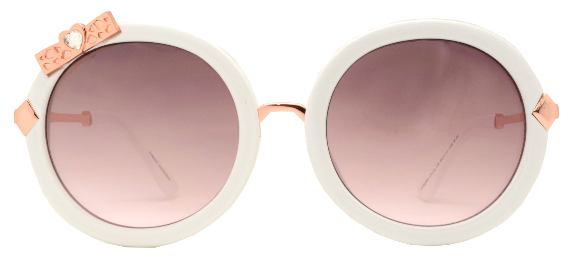 Wholesale - FC 6269 - Round Bow Accent Women Plastic Sunglasses - Dynasol Eyewear