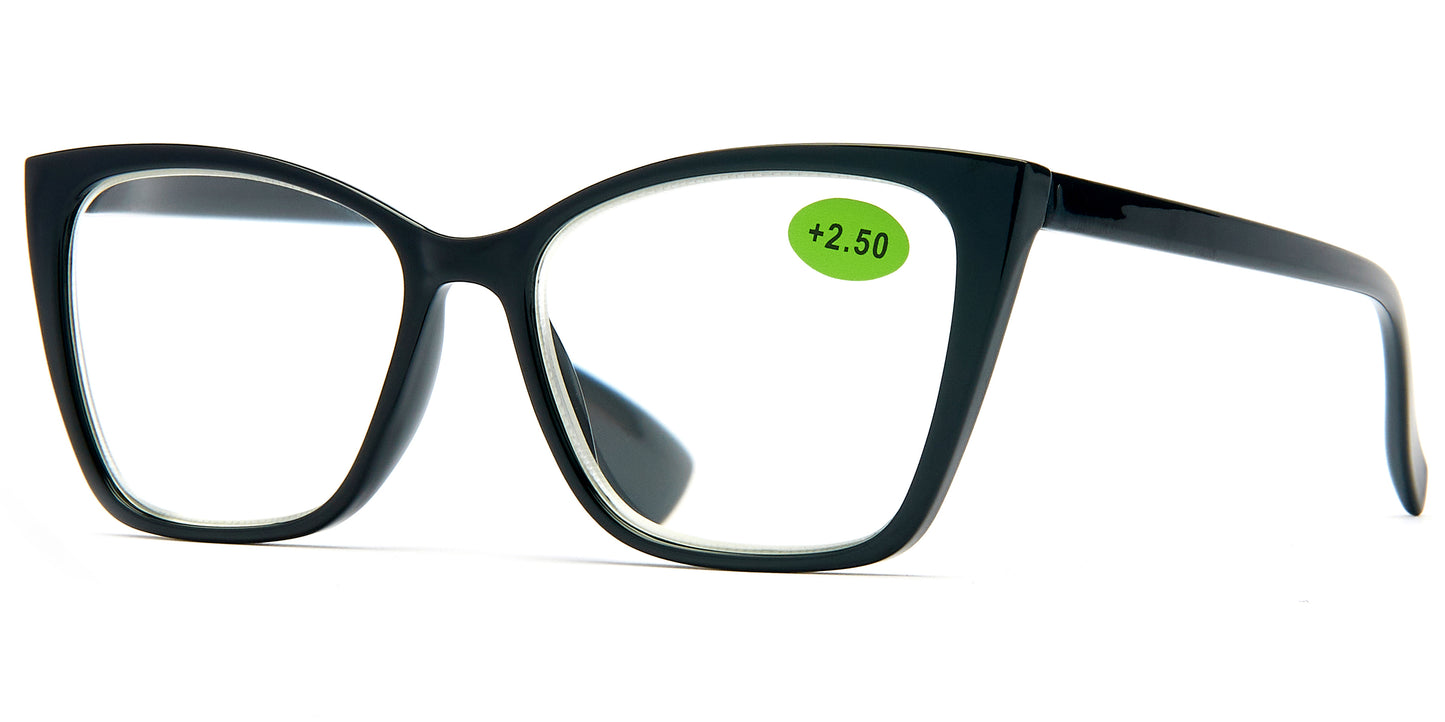 RS 1054 - Plastic Rectangular Cat Eye Reading Glasses
