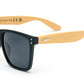 8017 Bamboo - Square Frame Bamboo Sunglasses