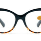 RS 1057 - Plastic Cat Eye Reading Glasses with Glitter