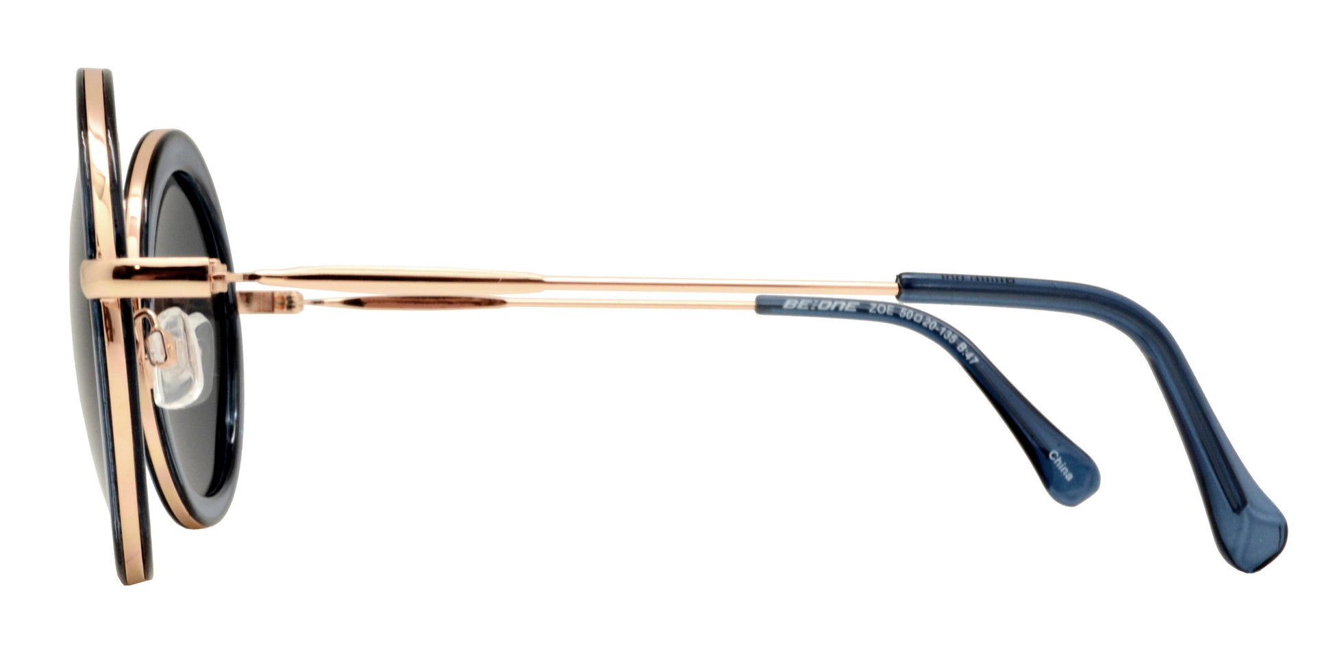 Wholesale - PL Zoe - Polarized Round Frame with Slim Temple Plastic Sunglasses - Dynasol Eyewear
