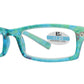 Wholesale - RS 1126 - Rectangular Horn RImmed Marble Finish with Rhinestones Plastic Reading glasses - Dynasol Eyewear