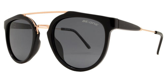 Wholesale - PL Ryan - Polarized Round Horn Rimmed with Brow Bar Plastic Sunglasses - Dynasol Eyewear