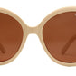 Wholesale - PL Queenie - Polarized Women Round with Metal Detail Plastic Sunglasses - Dynasol Eyewear