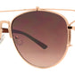 Wholesale - 8728 Metal Crossbar - Metal Crossbar Sunglasses with Round Flat Lens - Dynasol Eyewear