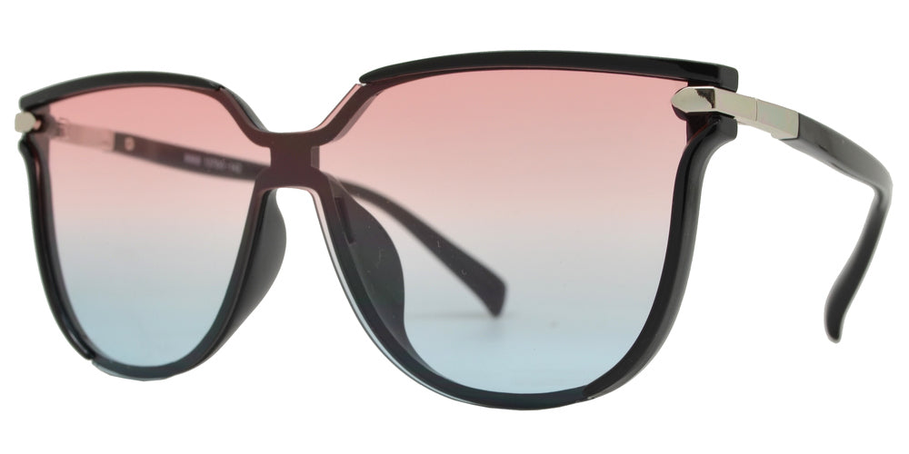 Wholesale - 8868 - Horn Rimmed One Piece Lens Sunglasses - Dynasol Eyewear
