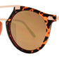 Wholesale - 8555 - Plastic Retro Horn Rimmed no Bridge Sunglasses with Brow Bar - Dynasol Eyewear