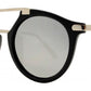 Wholesale - 8555 - Plastic Retro Horn Rimmed no Bridge Sunglasses with Brow Bar - Dynasol Eyewear