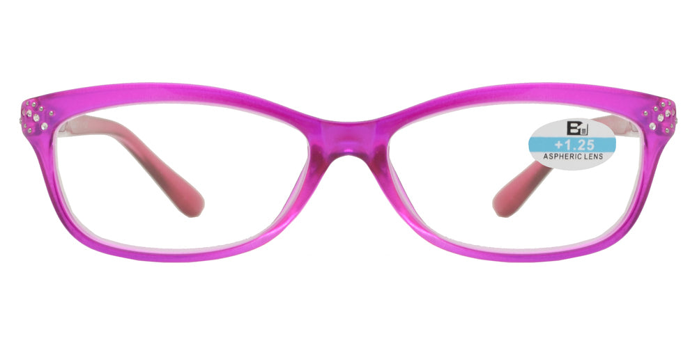 Wholesale - RS 1121 - Small Cat Eye Two Tone Plastic Reading Glasses - Dynasol Eyewear