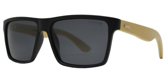 Wholesale - PL 7992 - Bamboo Polarized Rectangular Sunglasses - Dynasol Eyewear