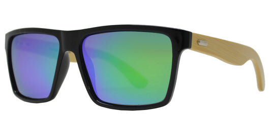 Wholesale - PL 7992 - Bamboo Polarized Rectangular Sunglasses - Dynasol Eyewear