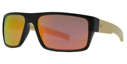 Wholesale - PL 7993 - Bamboo Polarized Sports Rectangular Sunglasses - Dynasol Eyewear
