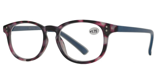 Wholesale - RS 1207 - Plastic Oval Reading Glasses with Spring Hinge - Dynasol Eyewear