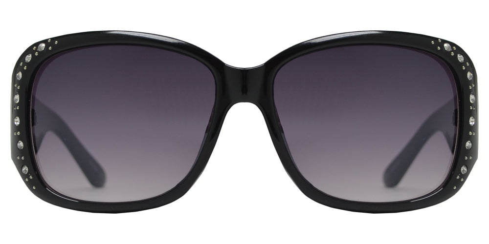 Wholesale - PLD-01 - Rectangular Plastic Sunglasses with Rhinestones - Dynasol Eyewear