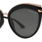 Wholesale - PL 3934 - Round Cat Eye Horn Rimmed with Metal Details Plastic Polarized Sunglasses - Dynasol Eyewear